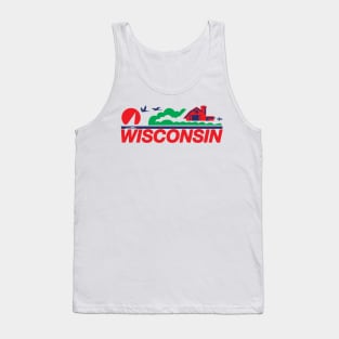 Wisconsin License Plate T-shirt Gift Tank Top